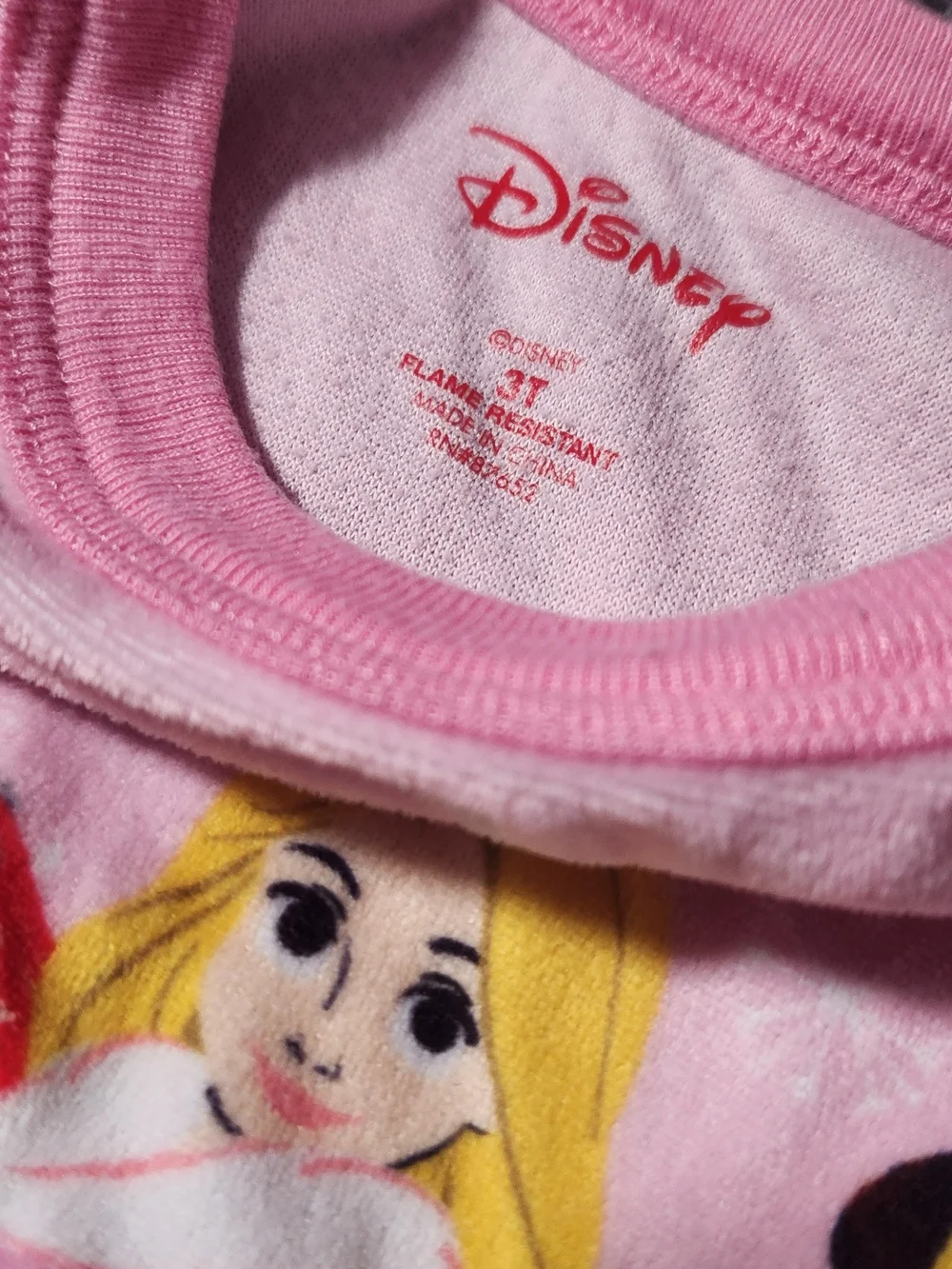 Girls Pink Disney Princess Pajama Set
